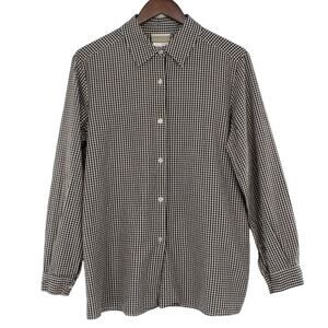 Coldwater Creek Long Sleeve  Gingham Button Up Shirt M